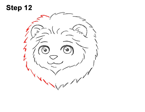 Draw Cute Cartoon Lion Chibi Little Mini 12