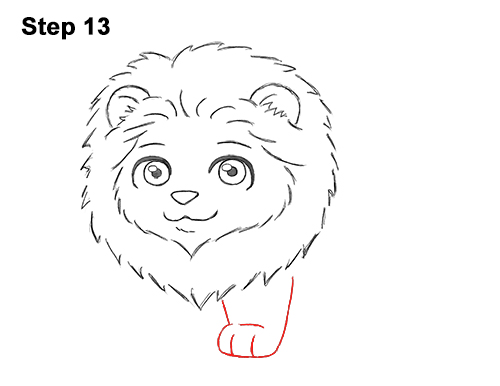 Draw Cute Cartoon Lion Chibi Little Mini 13