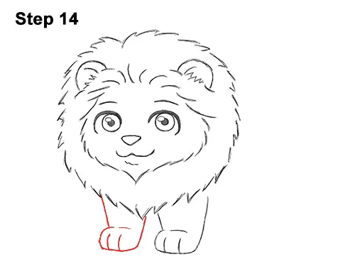 Draw Cute Cartoon Lion Chibi Little Mini 14