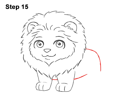 Draw Cute Cartoon Lion Chibi Little Mini 15