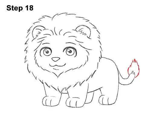 Draw Cute Cartoon Lion Chibi Little Mini 18