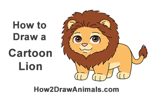 How To Draw A Lion For Kids, Step by Step, Drawing Guide, by Dawn - DragoArt