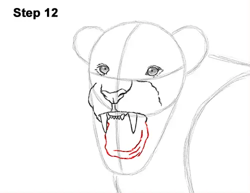 Draw Roaring Lion 12