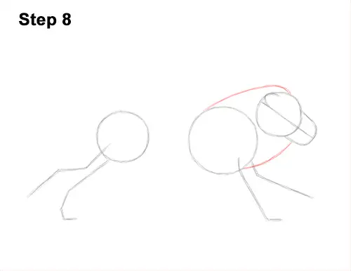 How to Draw Male Lion Running Side 8
