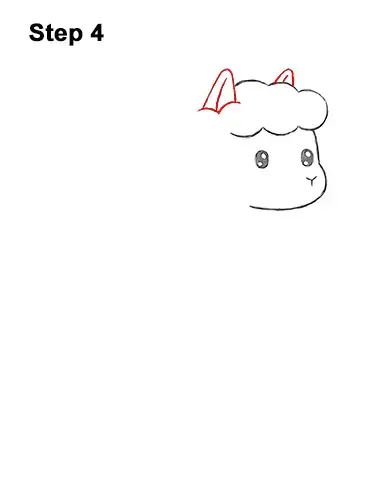 How to Draw Cute Cartoon White Llama 4