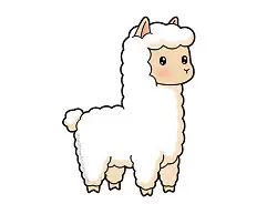 How to draw a Cartoon Llama