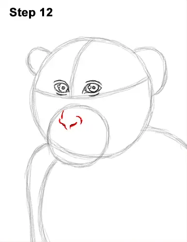 How to Draw a Rhesus Macaque Monkey Sitting 12