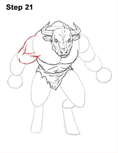 How to Draw Cool Angry Minotaur Bull Horns 21