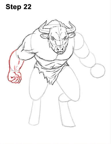 How to Draw Cool Angry Minotaur Bull Horns 22