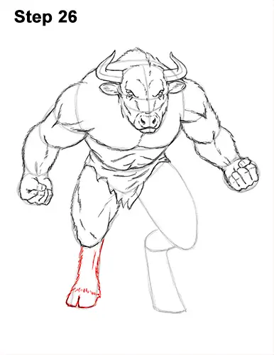 How to Draw Cool Angry Minotaur Bull Horns 26