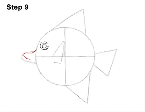 How to Draw Moorish Idol Fish 9