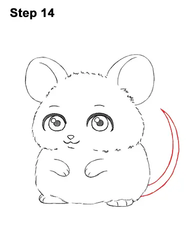 Draw a Cute Chibi Little Mini Cartoon Mouse 14