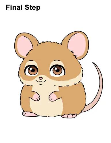 Draw a Cute Chibi Little Mini Cartoon Mouse