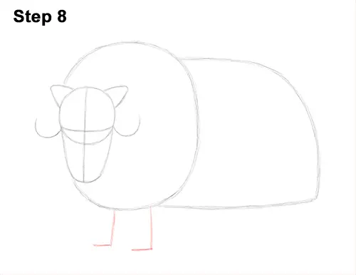 How to Draw Musk Ox Standing Horns 8