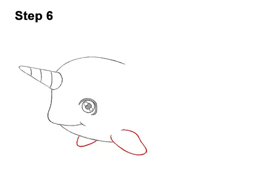 How to Draw a Cute Cartoon Narwhal Chibi Kawaii 6