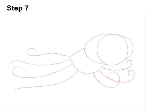 How to Draw an Octopus Swimming Tentacles 7