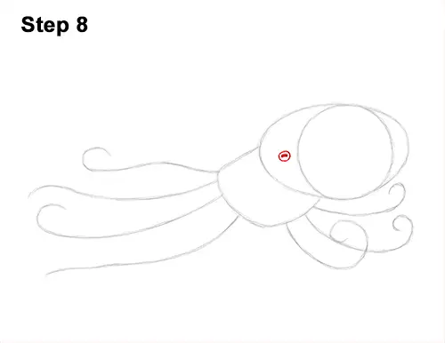How to Draw an Octopus Swimming Tentacles 8