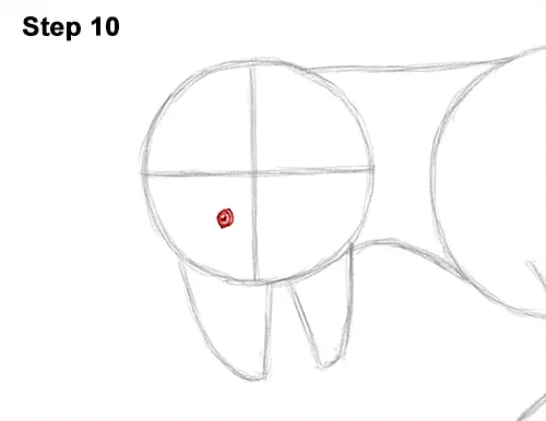 How to Draw Running Charging Pachycephalosaurus Dinosaur 10