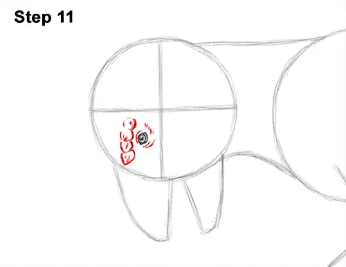 How to Draw Running Charging Pachycephalosaurus Dinosaur 11