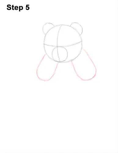 How to Draw Cute Giant Panda Bear Sitting 5