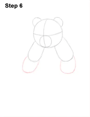 How to Draw Cute Giant Panda Bear Sitting 6