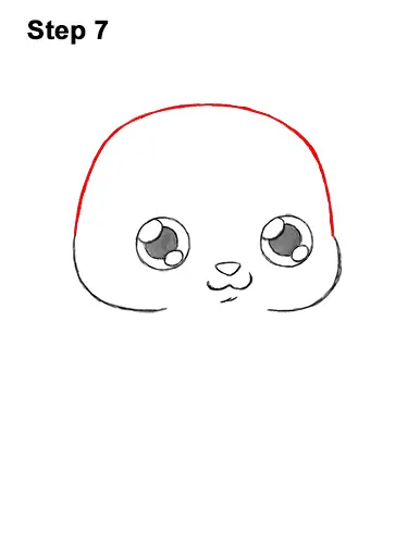 How to Draw Cute Cartoon Panda Bear Chibi 7