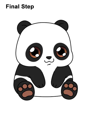 How to Draw Cute Cartoon Panda Bear Chibi