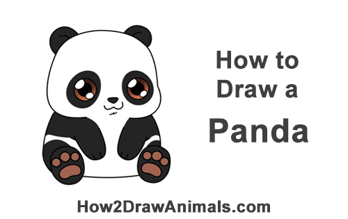 How to Draw Little Baby Small Cute Cartoon Panda Bear Chibi Manga