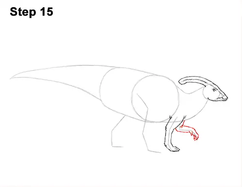 How to Draw a Parasaurolophus Dinosaur 15
