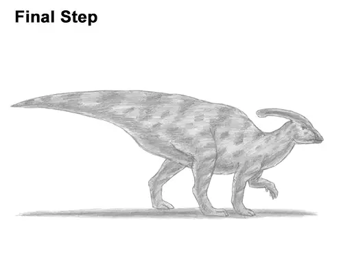 How to Draw a Parasaurolophus Dinosaur