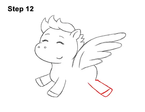 How to Draw Cute Cartoon Pegasus Wings Chibi Kawaii 12