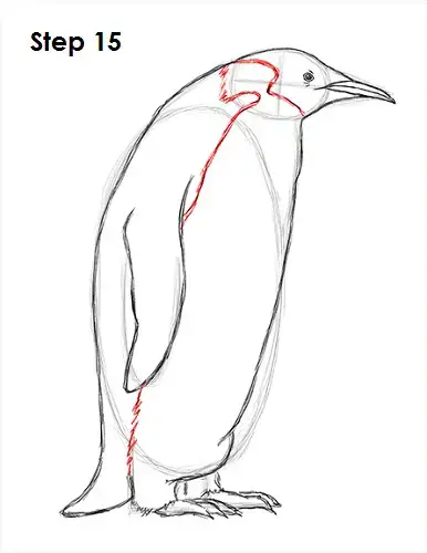 penguin feet drawing