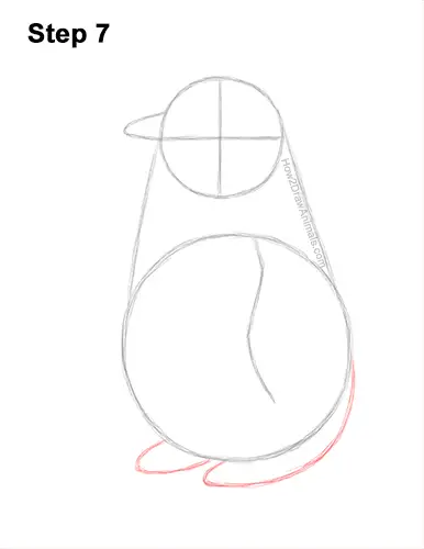 How to Draw a Cute Emperor Penguin Baby Chick 7