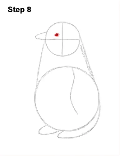 How to Draw a Cute Emperor Penguin Baby Chick 8
