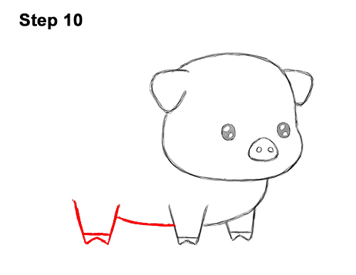 How to Draw Cute Cartoon Pig Chibi Kawaii 10