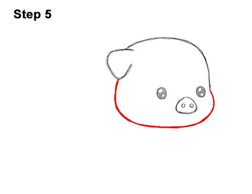 How to Draw Cute Cartoon Pig Chibi Kawaii 5