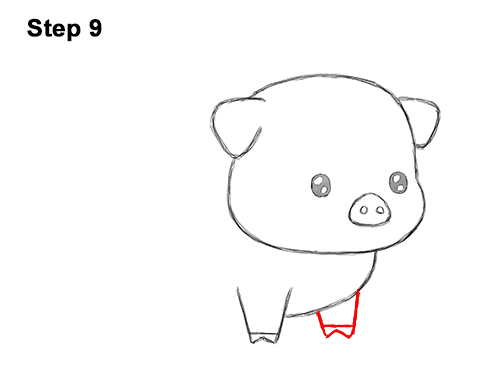 How to Draw Cute Cartoon Pig Chibi Kawaii 9