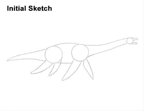 How to Draw a Plesiosaurus Marine Dinosaur Guides Lines