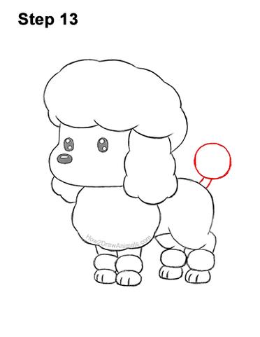 How to Draw a Poodle (Cartoon) VIDEO & Step-by-Step Pictures