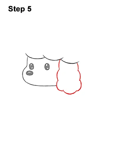 How to Draw a Cute Cartoon Poodle Puppy Dog Chibi Kawaii 5
