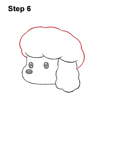 How to Draw a Cute Cartoon Poodle Puppy Dog Chibi Kawaii 6