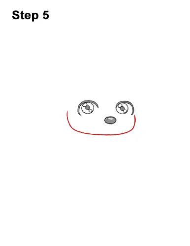 How to Draw a Cute Cartoon Puppy Dog Christmas Stocking Chibi Kawaii 5