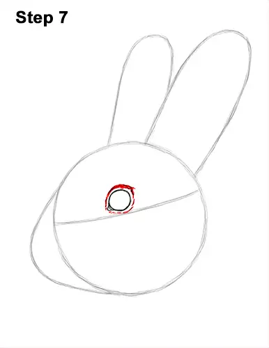 How to Draw Cute Bunny Rabbit Head Face Portrait 7