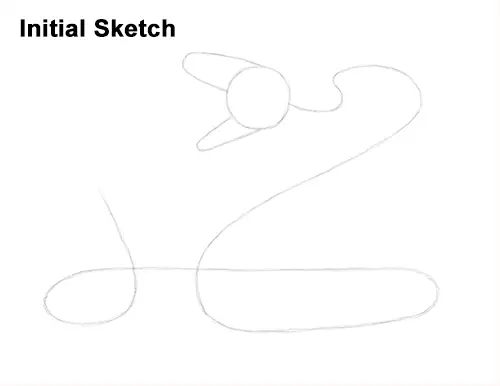 Draw Diamondback Rattlesnake Sketch