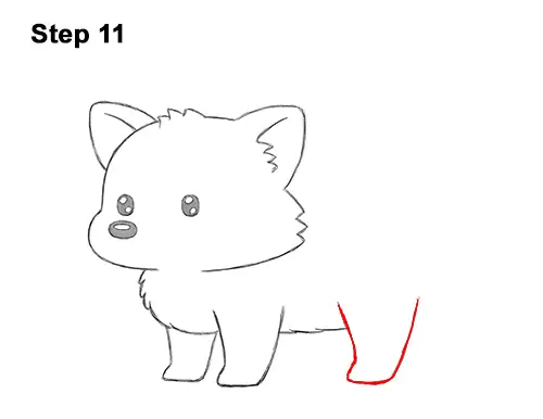 How to Draw a Cute Cartoon Red Panda Chibi Kawaii 11