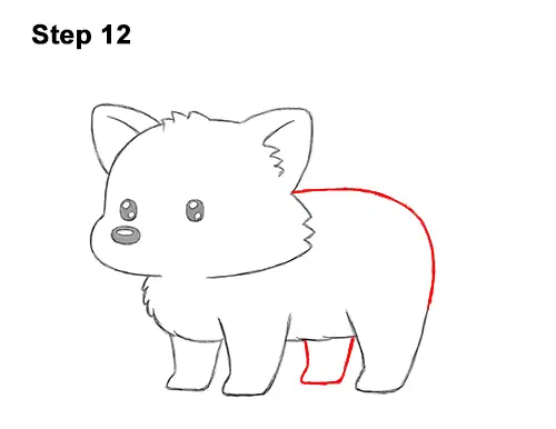 How to Draw a Cute Cartoon Red Panda Chibi Kawaii 12