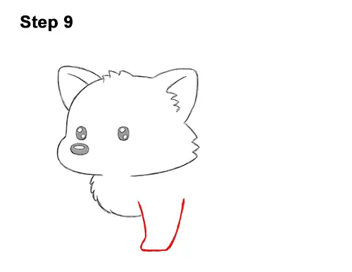 How to Draw a Cute Cartoon Red Panda Chibi Kawaii 9
