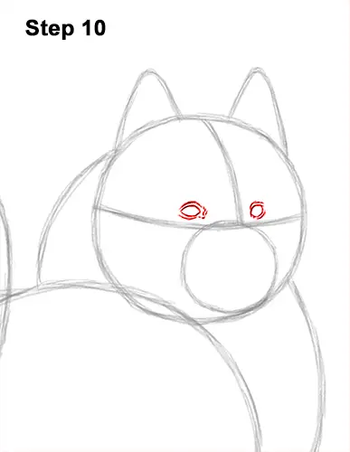 How to Draw a White Samoyed Puppy Dog 10