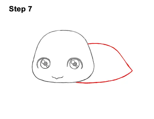 How to Draw a Cute Cartoon Sea Turtle Chibi Kawaii 7