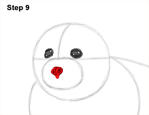 How to Draw a Fluffy Cute Baby Harp Seal Pup 9